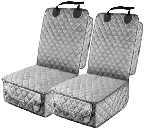 PETICON Waterproof Front Seat Car Cover 2 Pack, Full Protection