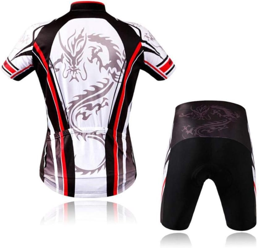 Men's Quick-Dry Cycling Jersey Set Road Bike Bicycle Shirt + Bib Shorts with 9D Gel Pad MTB Riding Clothing Kit