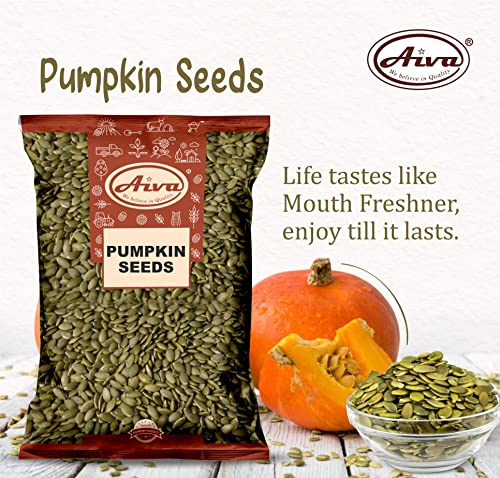 Aiva Pumpkin Seeds Raw (4 LB) – Premium Whole Pepitas for Snacking, Baking, Salad Toppings, Cereal, Roasting and Cooking Shelled Pepitas