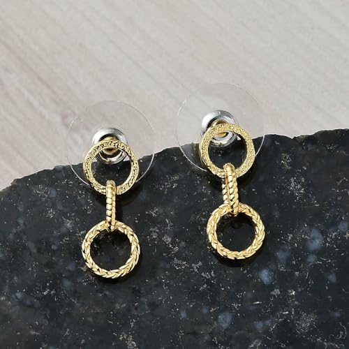 Shop LC Earrings in 18K Vermeil Yellow Over Sterling Silver 2.35 Grams