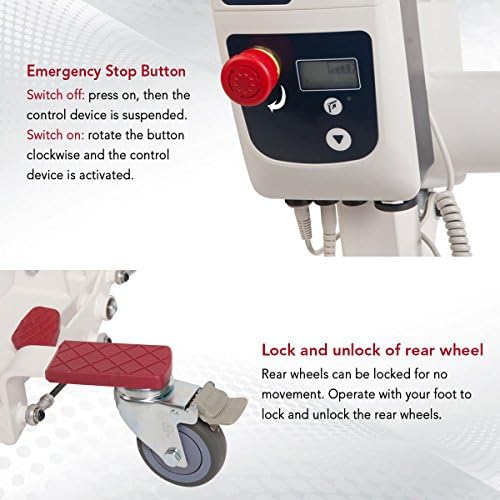Patient Lift Electric Unfoldable Hydraulic Body Transfer for Home Use Seniors Easy-Assembly, Battery-Powered