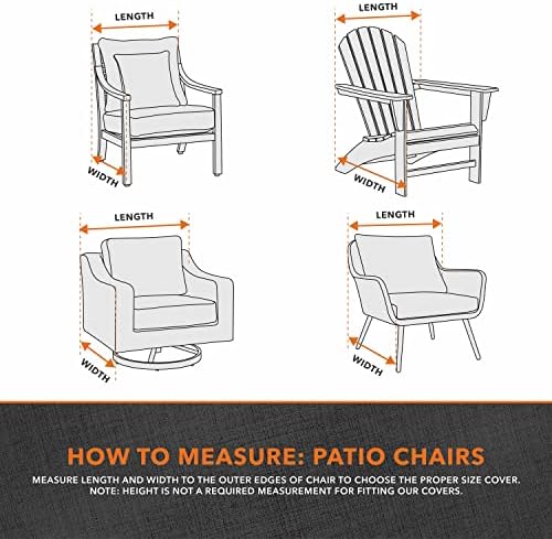 Modern Leisure Garrison Swivel Lounge Patio Chair Cover - Weather-Resistant Fabric - Outdoor Furniture Protection Perfect for Patio, Deck