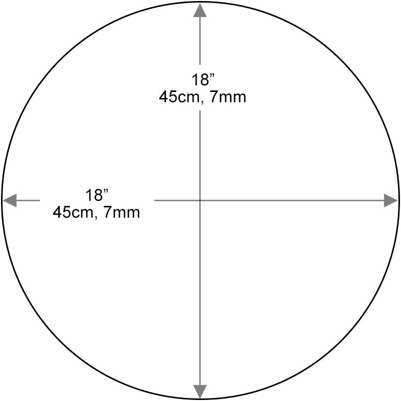 24 inch Round Glass Table Top - Tempered - 3/8" Thick Glass Surface, Safe Pencil Edge, Multipurpose for Dining Table, Patio, Coffee and End Table