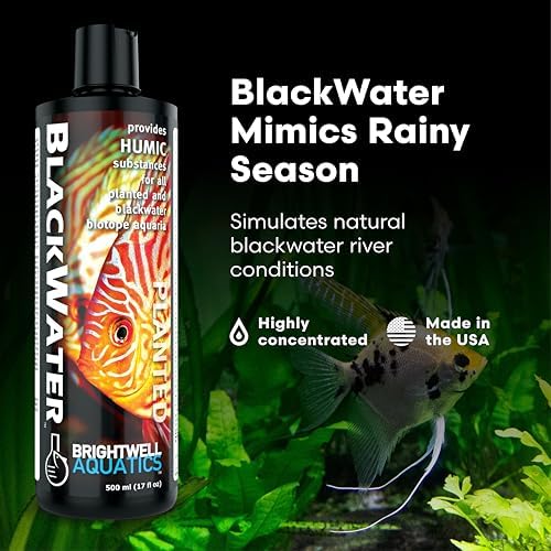 Brightwell Aquatics BlackWater Humic & Fulvic Acid for Aquariums, 250 ml