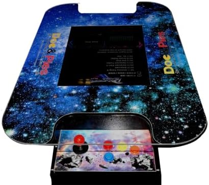 Doc and Pies Arcade Factory 516-Game Full Size Cocktail Arcade Machine – 2 Player Retro Arcade Table with LCD Screen, Joysticks & Buttons – Classic Arcade Cabinet for Home or Game Room