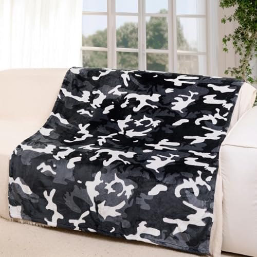 HommomH Camo Blanket Hunting Army Camo Throw Blanket Veteran Gifts
