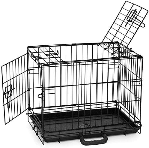 Precision Pet Products Two Door Provalue Wire Dog Crate, 24 Inch, For Pets 15-30 lbs, With 5-Point Locking System