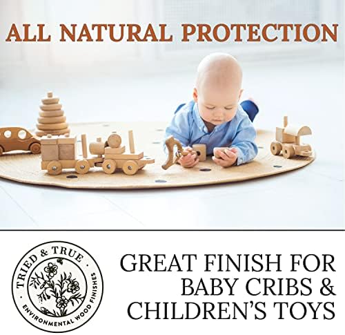 Tried & True Danish Oil, Pure Polymerized Linseed Oil Wood Finish, Pint | Ideal for Furniture, Rustic Pieces, & Priming Wood for Other Oil or Epoxy-Based Products, Food Safe, Simple, Fast Curing