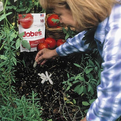 Jobe’s Garden Fertilizer Spikes, Easy Plant Care Fertilizer for Tomato Plants, 18 Count
