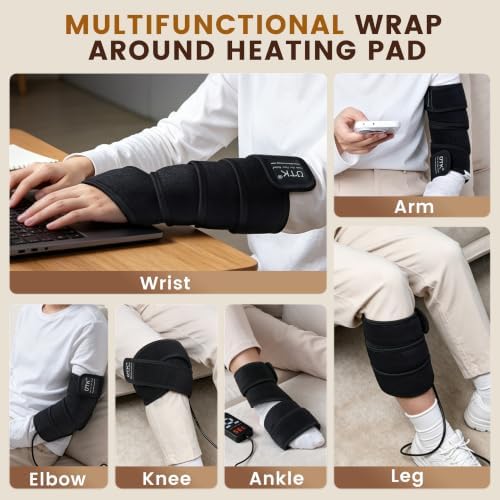 UTK 5X Far Infrared Heating Pad for Arm & Elbow with Jade, 1 Min Fast Heat