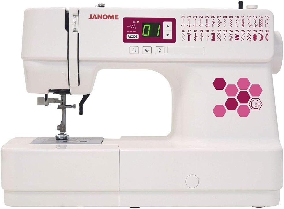 Janome Sewing Machine, White, W16" x H12" x D 7"