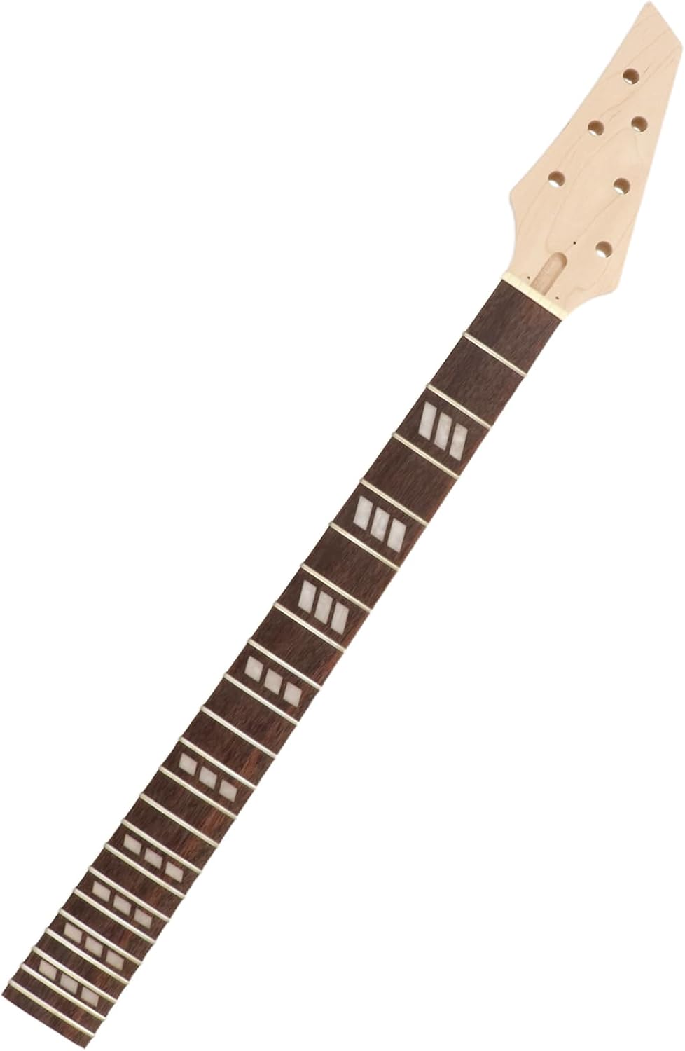 DIY Electric Guitar Kit Beginner Kit with Flamed Maple Veneer Top | 6 String, Right Handed, Basswood Body, Hard Maple Neck, Rosewood Fretboard