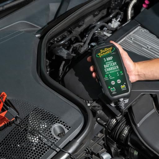 Battery Tender 3 AMP Battery Charger and Maintainer - Automotive Switchable 12V or 6V Smart Automatic for Cars SUVs and Trucks - Lead Acid, AGM, Gel