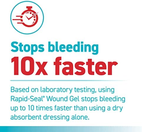 Rapid-Seal Hemostatic Wound Gel, 2 Tube, Stops Bleeding in Seconds