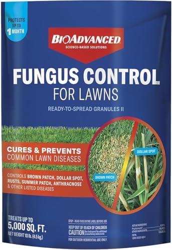 BioAdvanced Fungus Control for Lawns, Granules, 10 lb, Fungicide for Lawns | Cures and Prevents Lawn Diseases - Up to 1 Month Protection - Covers 5