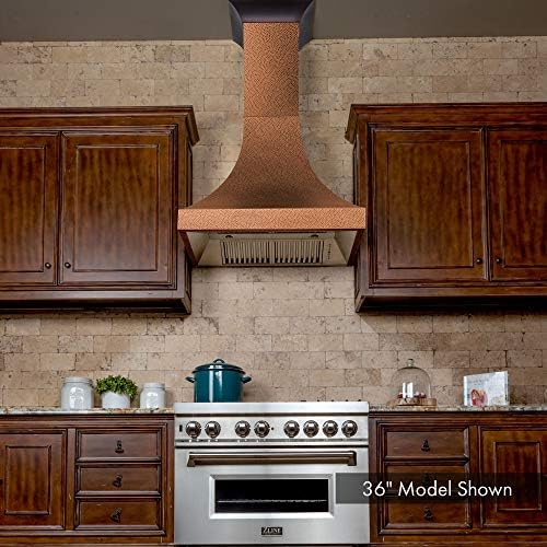 ZLINE 48" Designer Series Hand-Hammered Copper Finish Ducted Wall Range Hood (8632H-48)