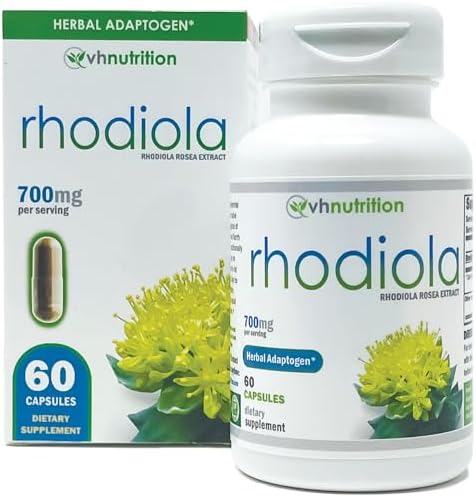 RHODIOLA | Rhodiola Rosea Supplement | 3% Salidrosides Standardized Extract | 60 Easy-to-Swallow Capsules