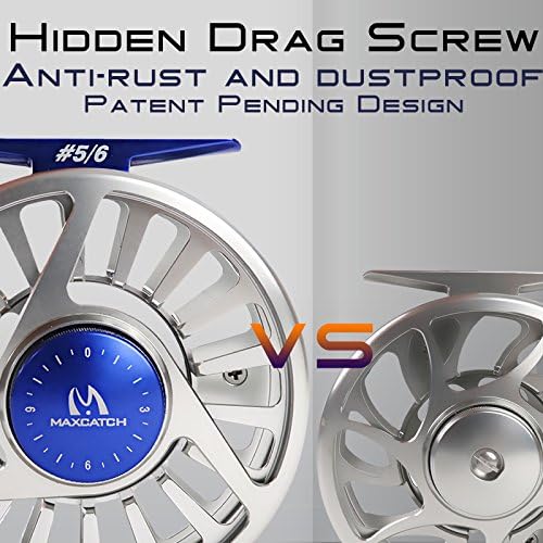 Maxcatch AVID Fly Fishing Reel with CNC-machined Aluminum Body - 1/3, 3/4, 5/6, 7/8, 9/10 Weights(Black, Green, Blue)
