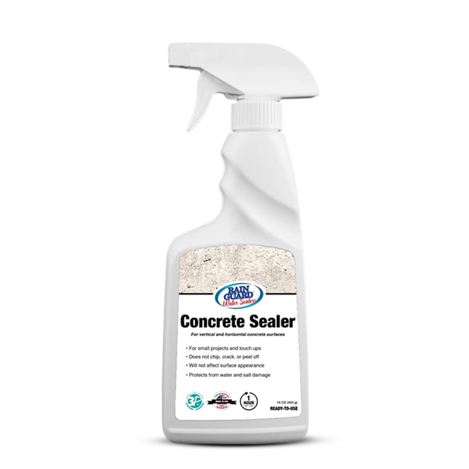 Rain Guard Concrete Sealer 5 Gallon | Ready to Use | Natural Finish | Deep Penetrating Protection Against Water and Salt Damage for All Concrete Surfaces | Silane/Siloxane Waterproofer | Ready To Use, Natural Finish, Clear, Deep Penetrating Protection Ag…