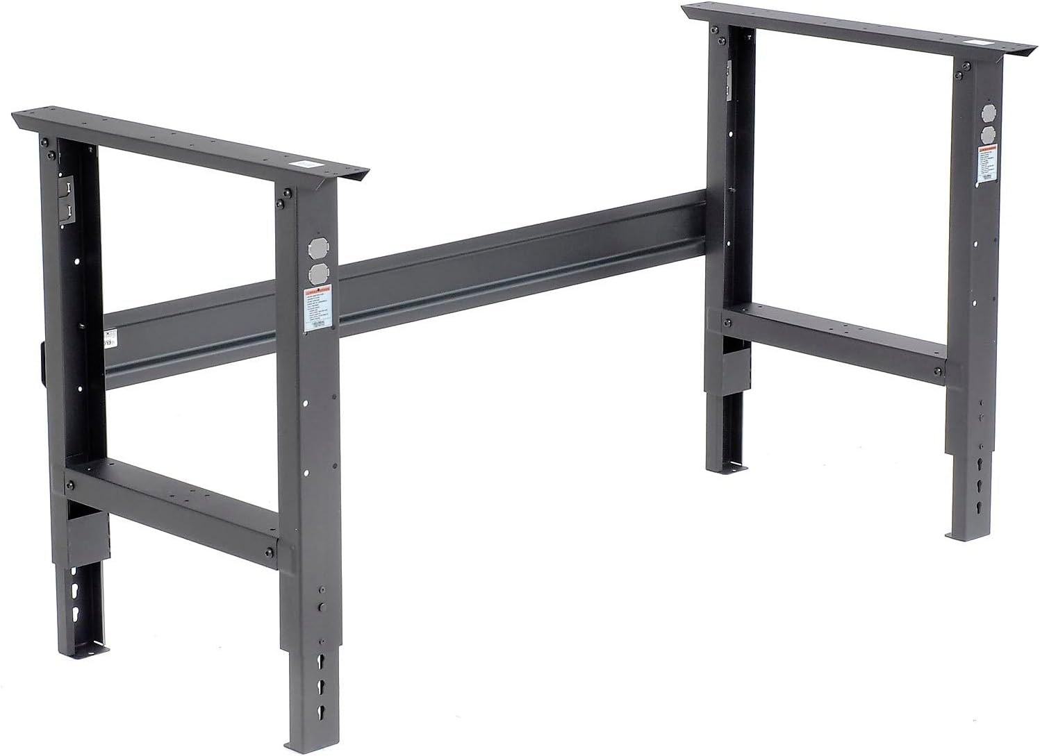 Global Industrial Adjustable Height Workbench C-Channel Leg, 60" W x 30" D