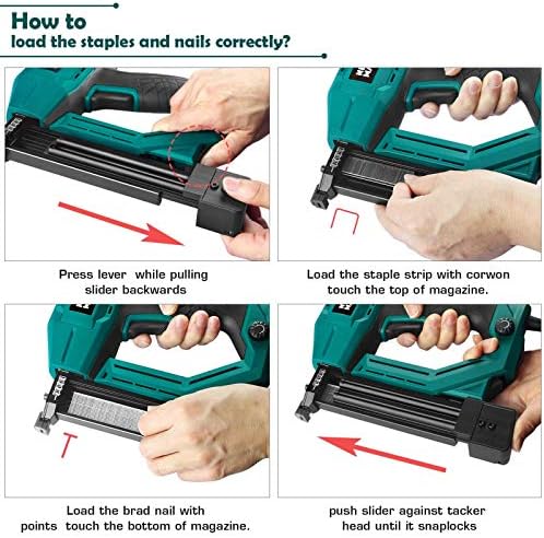 Electric Brad Nailer, NEU MASTER NTC0040 Electric Nail Gun/Staple Gun for Upholstery, Carpentry and Woodworking Projects