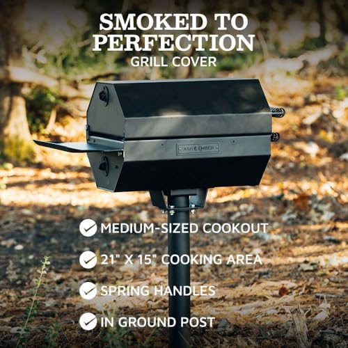 Titan Great Outdoors Ash & Ember Park-Style Charcoal Grill & Smoker
