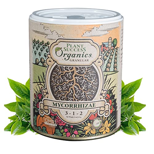 Mycorrhizal Fungi Plus Starter Fertilizer for Plants, Plant Success Organics, Root Stimulator, Treats 30 Plants