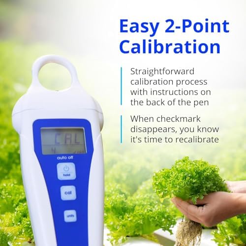 Bluelab pH Pen - ± 0.1 pH Accurate - Durable Double Junction Probe | Waterproof and Floats - Auto Temperature Compensation - Made in NZ