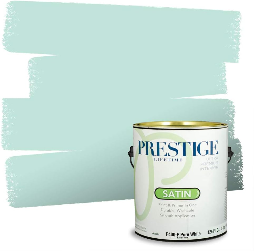 PRESTIGE Paints Exterior Paint and Primer In One, 1-Gallon, Semi-Gloss, Comparable Match of Sherwin Williams* Electric Lime*