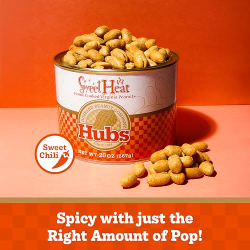 Hubs Peanuts Premium Salted Virginia Nuts, Non-GMO, Gluten Free Healthy Snacks - Irresistible Crunch & Flavored Peanuts - Made from Premium Ingredients - Vacuum-Sealed Tin - 2 Packs of 40 oz Cans