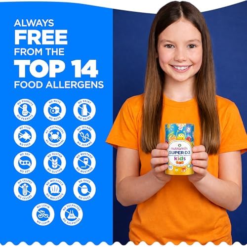 NUTRAMIN Sugar-Free Gummy Multivitamins for Kids, Allergen-Free, 90 Count