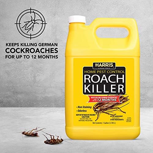Harris Roach Killer, Liquid Spray with Odorless and Non-Staining 12-Month Extended Residual Kill Formula (Gallon)