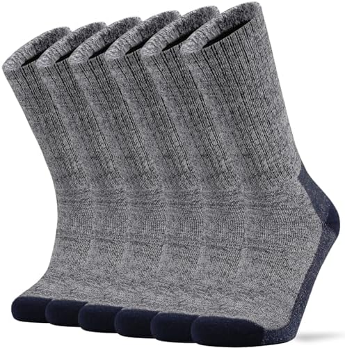 Ortis Cotton Cushion Crew Athletic Socks for Men Work Boot Sports Exercise