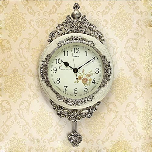 SHISEDECO 29.5" Large Vintage Antique Grandfather Pendulum Wall Clock, Blue