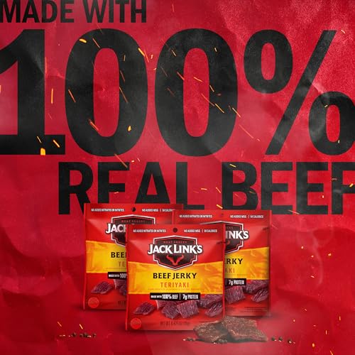 Jack Link's Beef Jerky Variety Pack - Original and Teriyaki - (9 Pack) 1.25 oz Bag - Ready to Eat Protein Snacks - 13g Protein per Serving - Made with 100% Real Beef | Bag - Ready to Eat Protein Snacks - 13g Protein per Serving - Made with 100% Real Beef