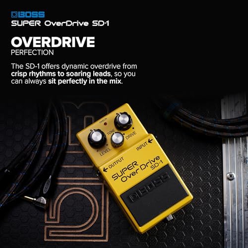 BOSS SD-1 SUPER Overdrive | Compact Overdrive Pedal | Genre-Defining Sound & Feel | Unique Clipping Circuitry Produces Tube-Like Characteristics | Dynamic Tone Options | Easy-To-Use Controls | Compact Overdrive Pedal. Genre-Defining Sound and Feel, Uniqu…