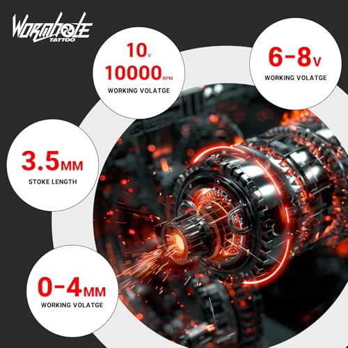 Wormhole Complete Tattoo Kit for Beginners Rotary Pen Machine