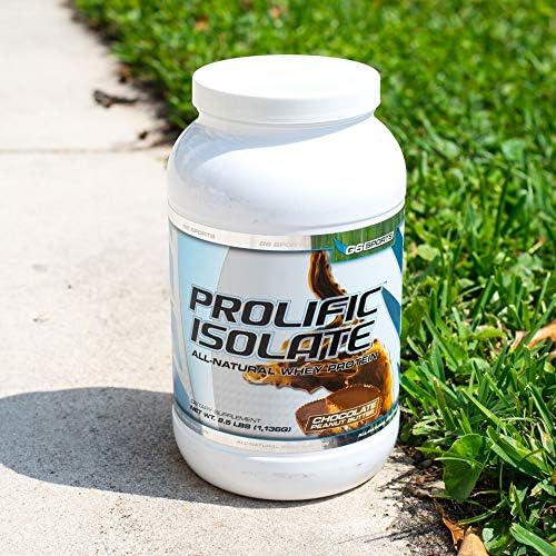 Nutrition Prolific Isolate All Natural Whey Protein Isolate (Gluten Free, Lactose Free, Stevia Sweetened, 25g Protein, 100 Calories) – 2.5lb Jar – Chocolate