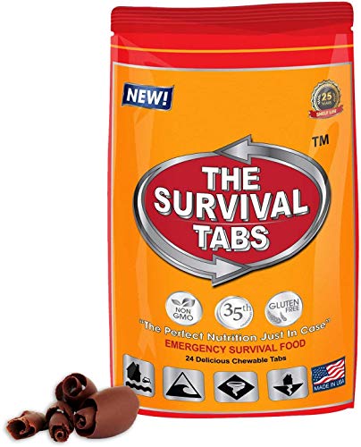 Survival Tabs – Emergency Food Supply – 2-Day Chocolate Tabs, USA