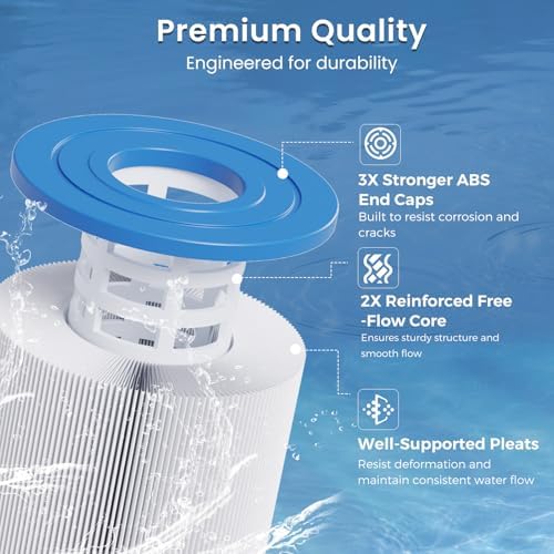 Future Way CCP520 Pool Filter Cartridges Replacement for Pentair Clean & Clear Plus 520, Replace Pleatco PCC130, Compatible with Pentair R173578