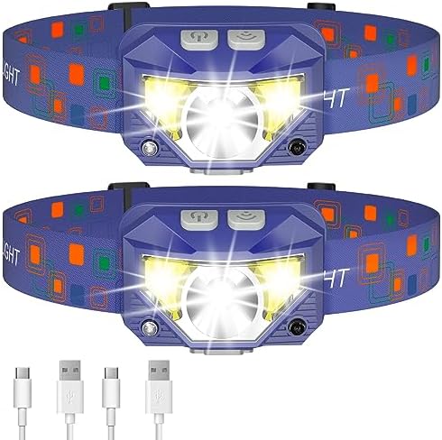 LHKNL Headlamp Flashlight, Lumen Bright Head Lamps LED Rechargeable Camping