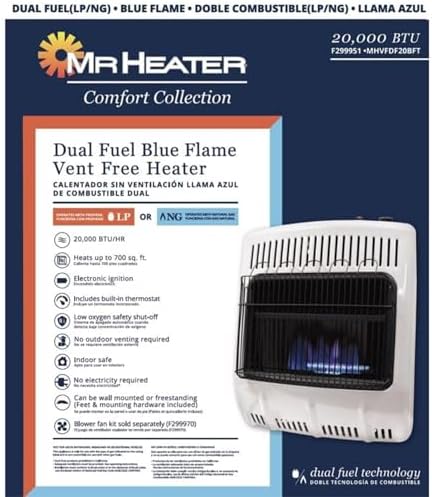 Mr. Heater Comfort Collection 700 sq ft 20000 BTU Natural Gas/Propane Wall Heater