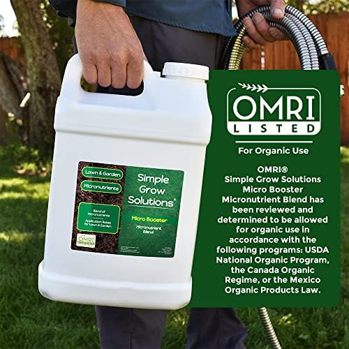 Organic Micronutrient Booster- Complete Plant & Turf Nutrients- Simple Grow Solutions- Garden & Lawn Fertilizer- Grower, Gardener- Liquid Food for Grass, Tomatoes, Flowers, Vegetables (32 Ounce)