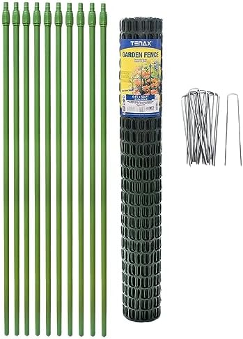 TENAX Garden Fence - Green, Durable, Lightweight - 3' x 25' - Plastic