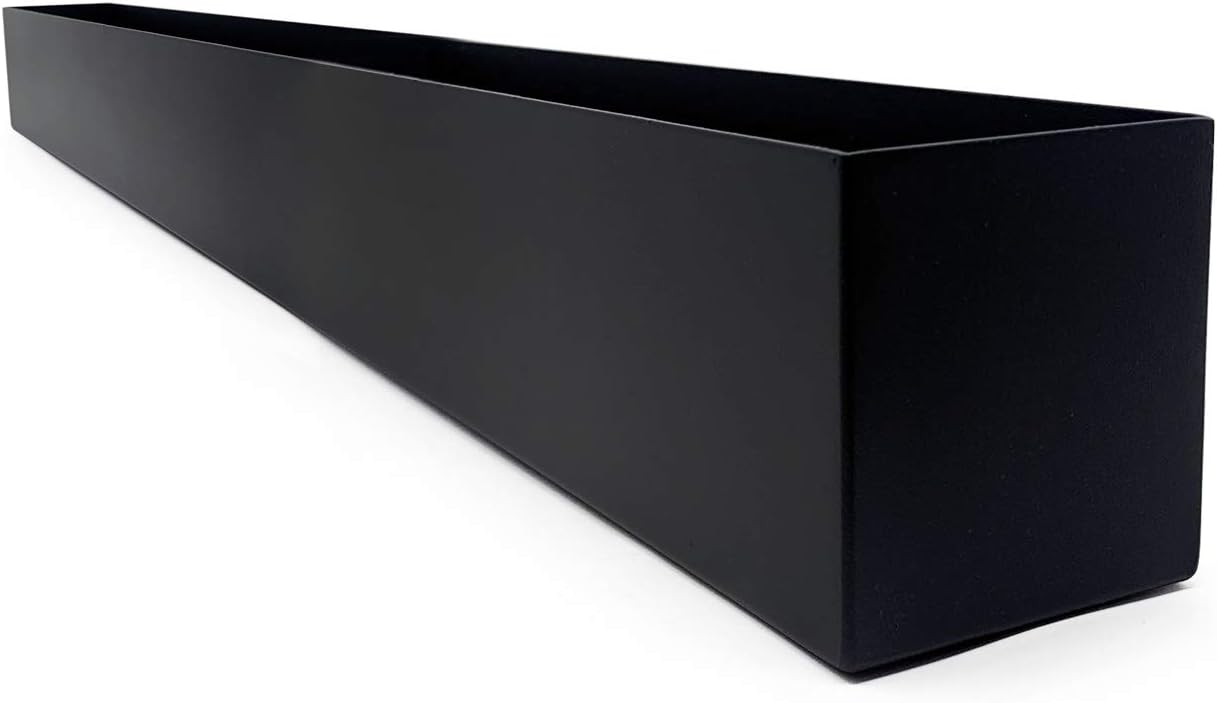 Buhbo Modern Metal Trough Rectangle Planter 32 inch, White