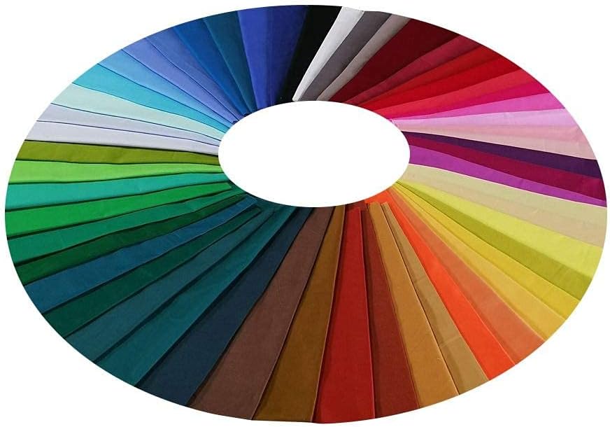 50pcs 10 x 10 inch Multicolor Cotton Fabric Bundle Squares for Quilting Sewing, Precut Fabric Squares for Craft Patchwork