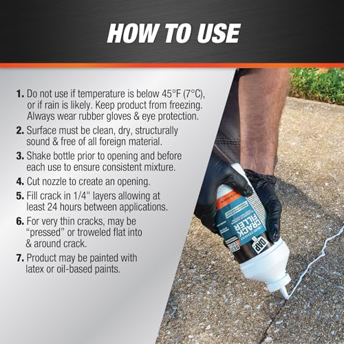 DAP Liquid Cement Crack Filler (Ready to Use), Gray, 32 Oz (7079837584)