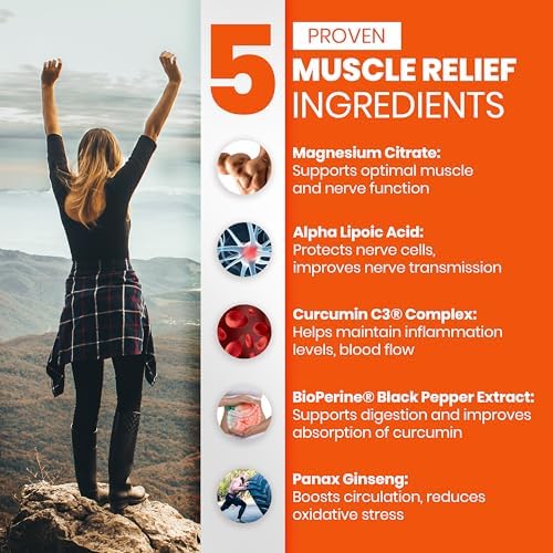 SaltWrap Mag 3D – Daytime (Non-Drowsy) Leg Cramp & Muscle Relief Support - Natural Supplement for Muscle and Nerve Health with Turmeric
