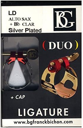 BG LD Silver-Plated Duo Alto Saxophone Clarinet Ligature with Cap