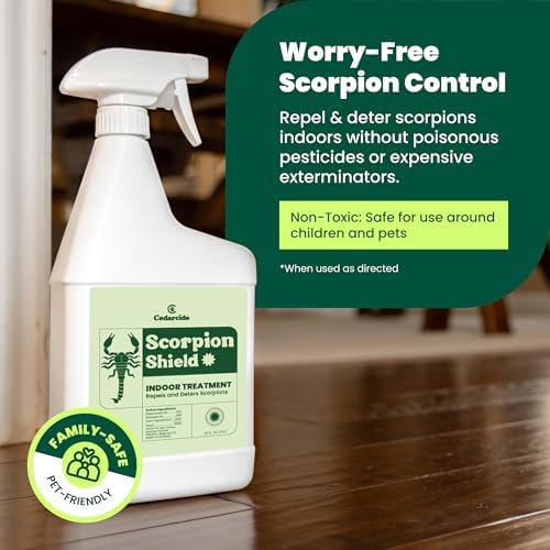 Cedarcide Scorpion Shield (Gallon) Indoor Cedar Oil Pest Control Spray - Kills & Repels Scorpions and Other Pests Guaranteed - Pet Safe